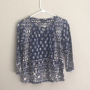 Lucky Brand 3/4 Length Sleeve Top